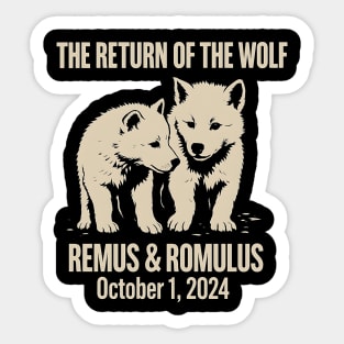 The Return of the Dire Wolf – Remus & Romulus Silhouette Design Sticker